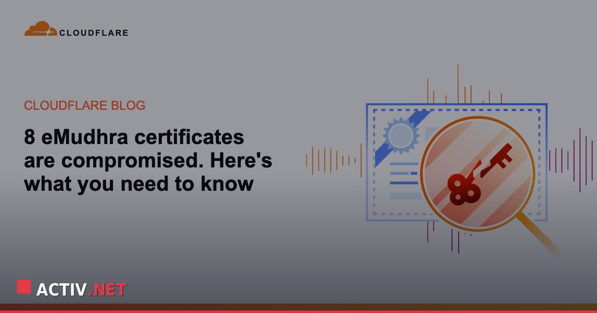 Ce înseamnă compromiterea certificatelor eMudhra pentru securitatea firmelor