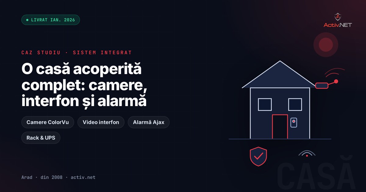 O casă complet acoperită: camere, interfon și alarmă, într-un singur sistem